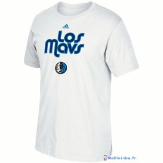 T-Shirt NBA Pas Cher Dallas Mavericks Blanc