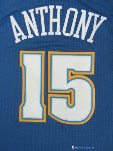 Maillot NBA Pas Cher Denver Nuggets Carmelo Anthony 15 Retro Bleu