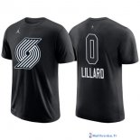 Maillot Manche Courte All Star 2018 Damian Lillard 0 Noir