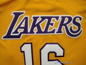 Maillot NBA Pas Cher Los Angeles Lakers Pau Gasol 16 Jaune