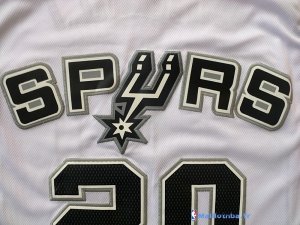 Maillot NBA Pas Cher San Antonio Spurs Manu Ginóbili 20 Blanc