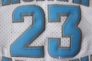 Maillot NCAA Pas Cher North Carolina Michael Jordan 23 Blanc