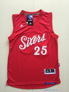 Maillot NBA Pas Cher Noël Philadelphi Sixers Ben Simmons 25 Rouge