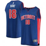 Detroit Pistons Jordan Bone Fanatics Branded Blue Fast Break Replica Player Jersey - Icon Edition