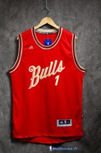 Maillot NBA Pas Cher Noël Chicago Bulls Rose 1 Rouge