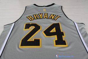 Maillot NBA Pas Cher Los Angeles Lakers Kobe Bryant 24 Gris Jaune