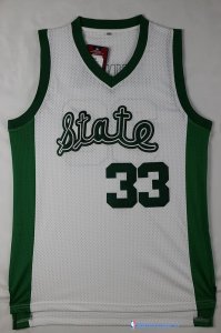 Maillot NCAA Pas Cher Michigan Earvin Johnson 33 Blanc