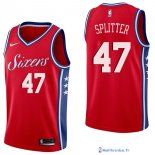 Maillot NBA Pas Cher Philadelphia Sixers Tiago Splitter 47 Rouge Statement 2017/18