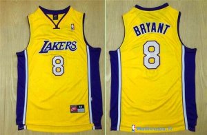 Maillot NBA Pas Cher Los Angeles Lakers Kobe Bryant 8 Jaune Pourpre