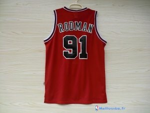 Maillot NBA Pas Cher Chicago Bulls Dennis Rodman 91 Rouge