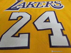 Maillot NBA Pas Cher Los Angeles Lakers Kobe Bryant 24 Jaune MC