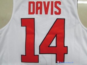 Maillot NBA Pas Cher USA 2014 Davis 14 Blanc