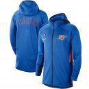 Oklahoma City Thunder Nike Blue Authentic Showtime Therma Flex Performance Full-Zip Hoodie