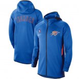 Oklahoma City Thunder Nike Blue Authentic Showtime Therma Flex Performance Full-Zip Hoodie