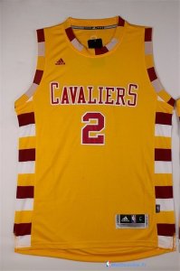 Maillot NBA Pas Cher Cleveland Cavaliers Kyrie Irving 2 Jaune Dentelle