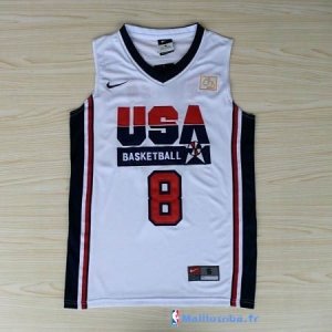 Maillot NBA Pas Cher USA 1992 Pippen 8 Blanc