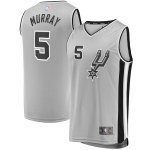San Antonio Spurs Dejounte Murray Fanatics Branded Silver Fast Break Replica Player Jersey - Statement Edition