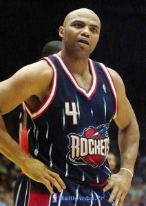 Maillot NBA Pas Cher Houston Rockets Charles Barkley 4 Retro Bleu