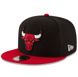 Bonnet NBA Chicago Bulls New Era Black Red Official Team Color 2Tone 59FIFTY