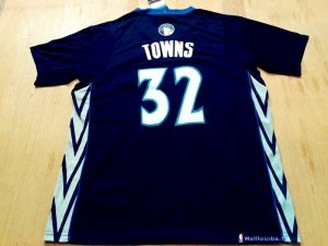 Maillot NBA Pas Cher Minnesota Timberwolves Karl Anthony 32 Towns Noir MC