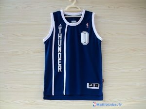 Maillot NBA Pas Cher Oklahoma City Thunder Russell Westbrook 0 Retro Bleu