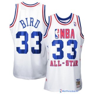 Maillot NBA Pas Cher All Star 1990 Larry Joe 33 Bird Blanc