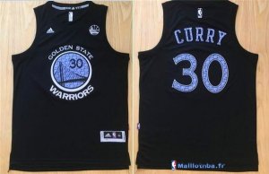 Maillot NBA Pas Cher Golden State Warriors Stephen Curry 30 Noir Blanc