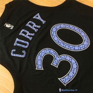 Maillot NBA Pas Cher Golden State Warriors Stephen Curry 30 Noir Blanc