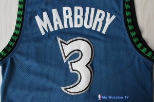 Maillot NBA Pas Cher Minnesota Timberwolves Stephon Marbury 3 Retro Bleu