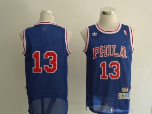 Maillot NBA Pas Cher Philadelphia Sixers Wilt Chamberlain 13 Bleu