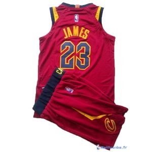 Maillot NBA Pas Cher Cleveland Cavaliers Junior LeBron James 23 Ensemble Complet Rouge 2017/18