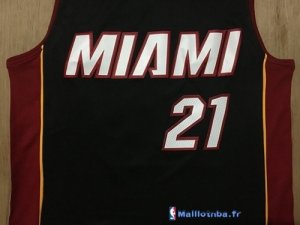 Maillot NBA Pas Cher Miami Heat Jamaal Magloire 12 Noir Rouge