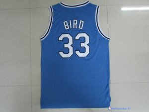 Maillot NCAA Pas Cher Indiana State Sycamores Larry Joe Bird 33 Bleu