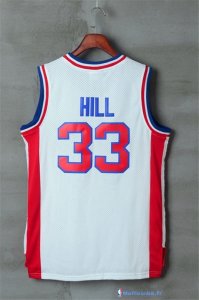 Maillot NBA Pas Cher Detroit Pistons Grant Hill 33 Retro Blanc