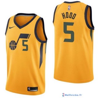 Maillot NBA Pas Cher Utah Jazz Rodney Hood 5 Jaune Statement 2017/18