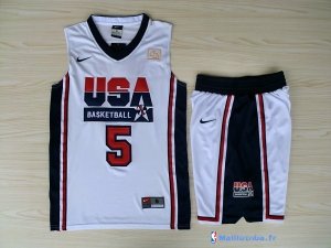 Maillot NBA Pas Cher USA 1992 Kevin Durant 5 Blanc