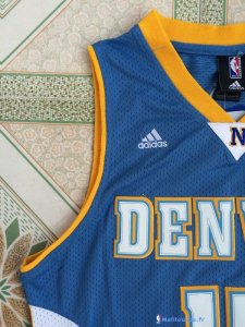 Maillot NBA Pas Cher Denver Nuggets Carmelo Anthony 15 Retro Bleu