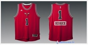 Maillot NBA Pas Cher Noël Chicago Bulls Rose 1 Rouge 01