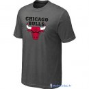 T-Shirt NBA Pas Cher Chicago Bulls Gris Fer
