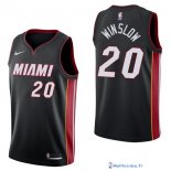 Maillot NBA Pas Cher Miami Heat Justise Winslow 20 Noir Icon 2017/18