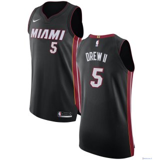 Maillot NBA Pas Cher Miami Heat Larry Drew 5 II Noir Icon 2017/18