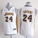 Maillot NBA Pas Cher Los Angeles Lakers Junior Kobe Bryant 24 Blanc