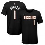 Phoenix Suns Devin Booker Nike Black 2019/20 City Edition Name & Number T-Shirt