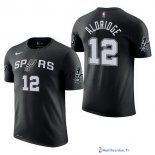 Maillot Manche Courte San Antonio Spurs LaMarcus Aldridge 12 Noir 2017/18