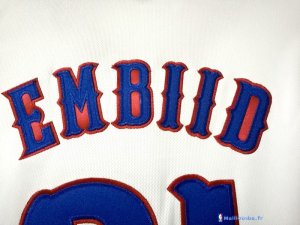 Maillot NCAA Pas Cher Kansas Joel Embiid 21 Blanc