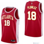 Maillot NBA Pas Cher Atlanta Hawks Miles Plumlee 18 Retro Rouge 2017/18