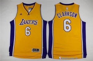 Maillot NBA Pas Cher Los Angeles Lakers Jordan Clarkson 6 Jaune