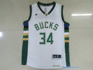 Maillot NBA Pas Cher Milwaukee Bucks Giannis Antetokounmpo 34 Blanc