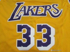 Maillot NBA Pas Cher Los Angeles Lakers Kareem Abdul Jabbar 33 Jaune
