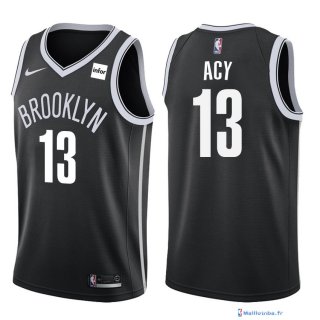 Maillot NBA Pas Cher Brooklyn Nets Quincy Acy 13 Noir 2017/18